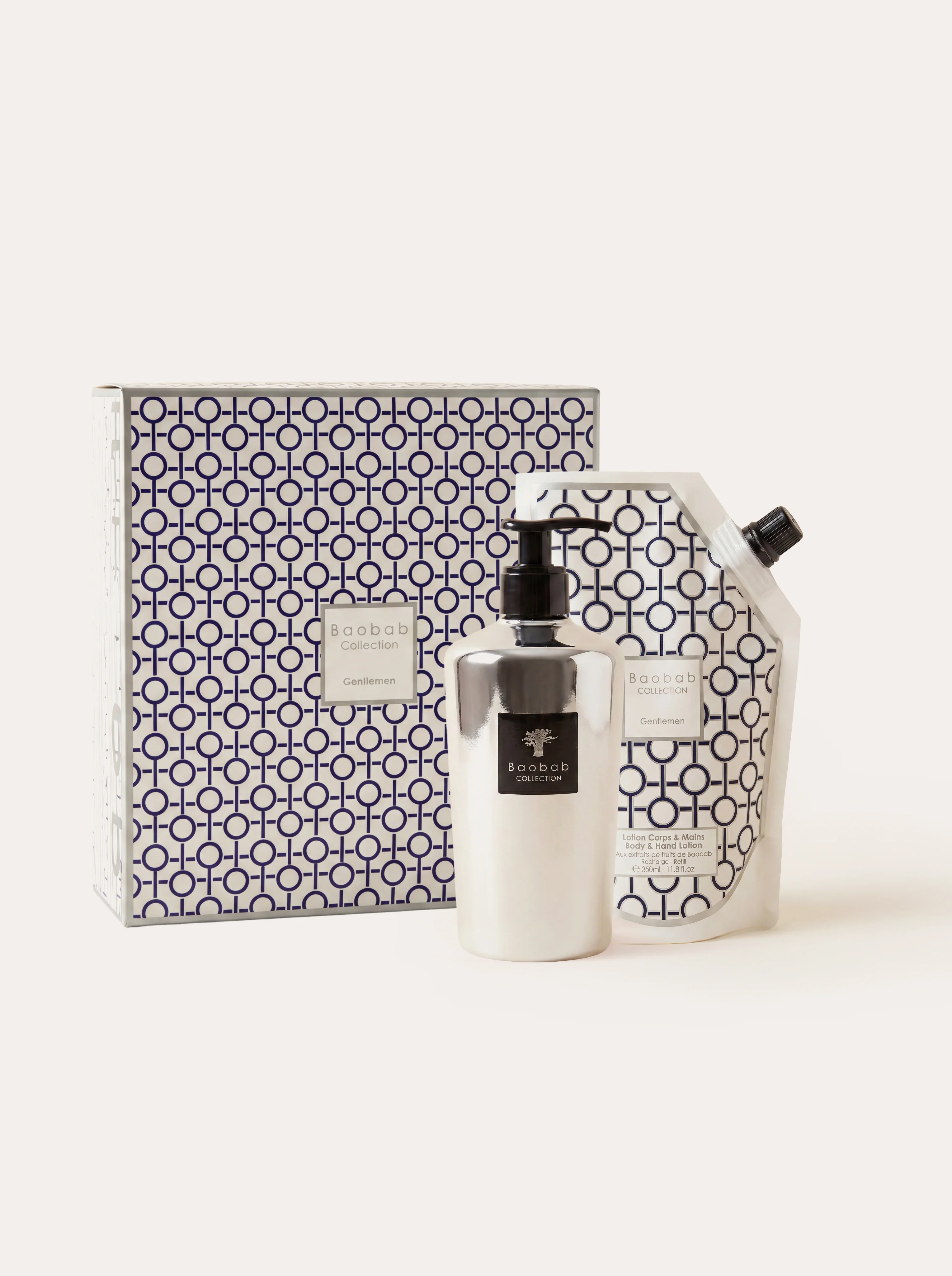 GIFT BOX HAND WASH GEL GENTLEMEN IN SILVER